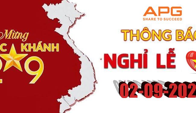 THÔNG BÁO LỊCH NGHỈ LỄ QUỐC KHÁNH 02/09/2020