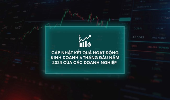 Cập nhật kết quả hoạt động kinh doanh 6 tháng đầu năm 2024 của các doanh nghiệp (20/08/2024)